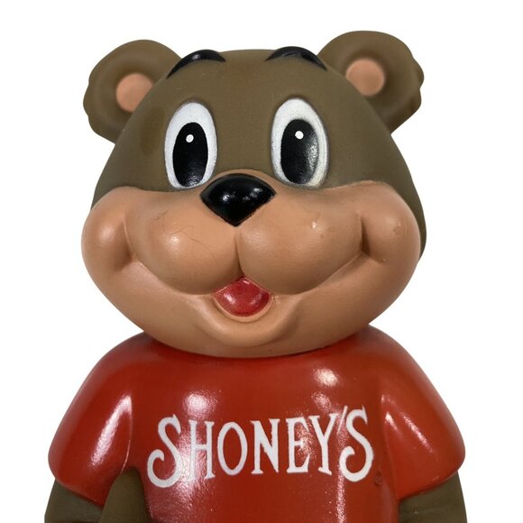 Vintage 90s Shoneys Restaurant Shoney Bear Coin Bank Promotional Figure 8" 1993 - Picture 2 of 5